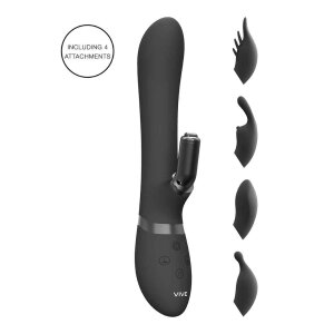 Chou G-Spot Rabbit & Clitoral Stimulator Black