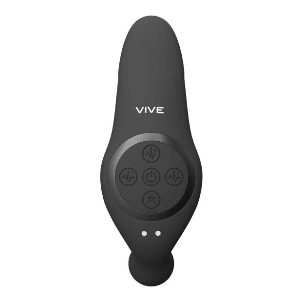 Kata Pulse Wave & Vibrating Double Penetration Vibrator Black