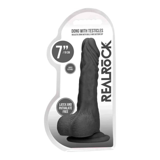 Dong with testicles 7" Black