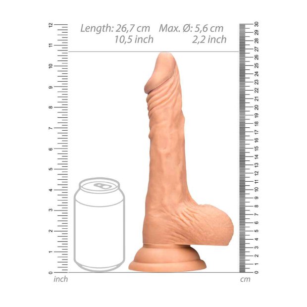 Dong with testicles 10" Flesh