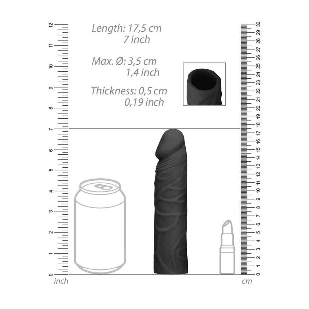 Penis Sleeve 7" Black