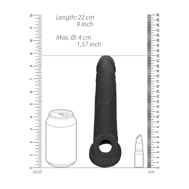 Penis Sleeve 9" Black