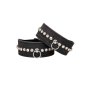 Diamond Studded Ankle  Cuffs  - Black