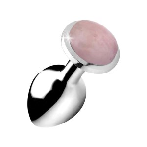 Gemstones - Rose Quartz Gem Medium Anal Plug 3,4 cm