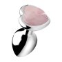 Booty Sparks Gemstones Rose Quartz Heart Small Anal Plug 2,8 cm