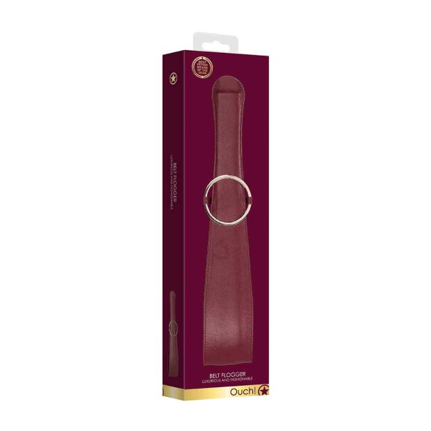 Ouch Halo - Belt Flogger - Burgundy