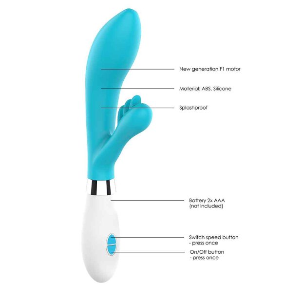 Agave - Ultra Soft Silicone - 10 Speeds - Turqiose