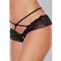 Open Panty Lace Band Criss Cross  -  Black - OS