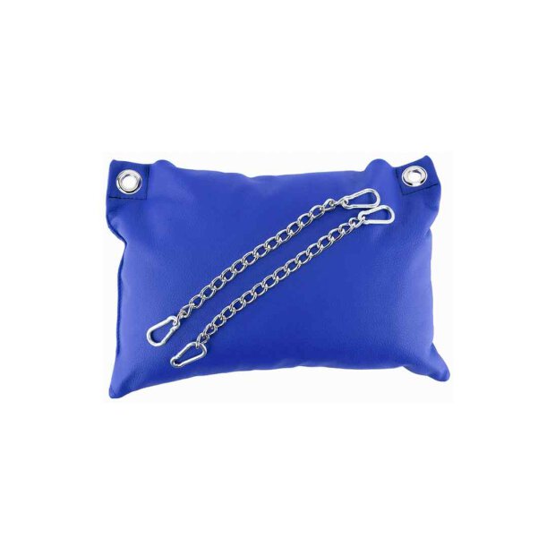 Leather pillow - Blue