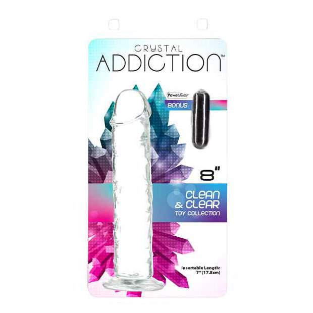 Addiction Crystal Addiction 20 cm Vertical Clear TPE