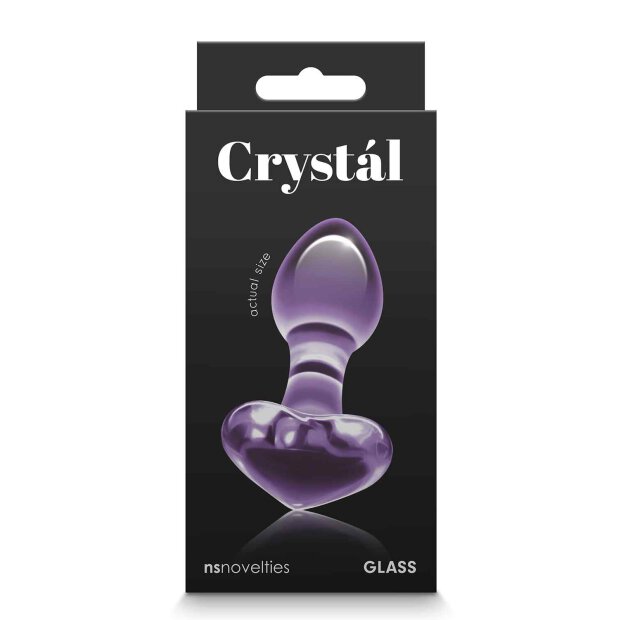 Crystal Heart Purple 3 cm