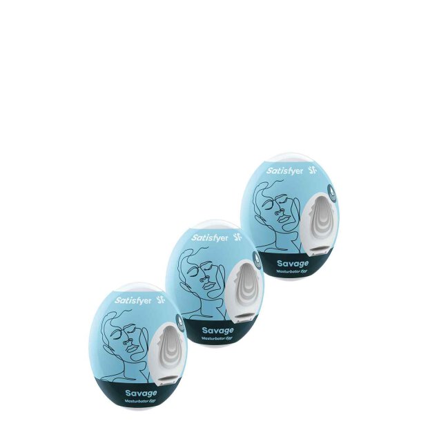 Satisfyer Masturbator Egg 3er Set Savage