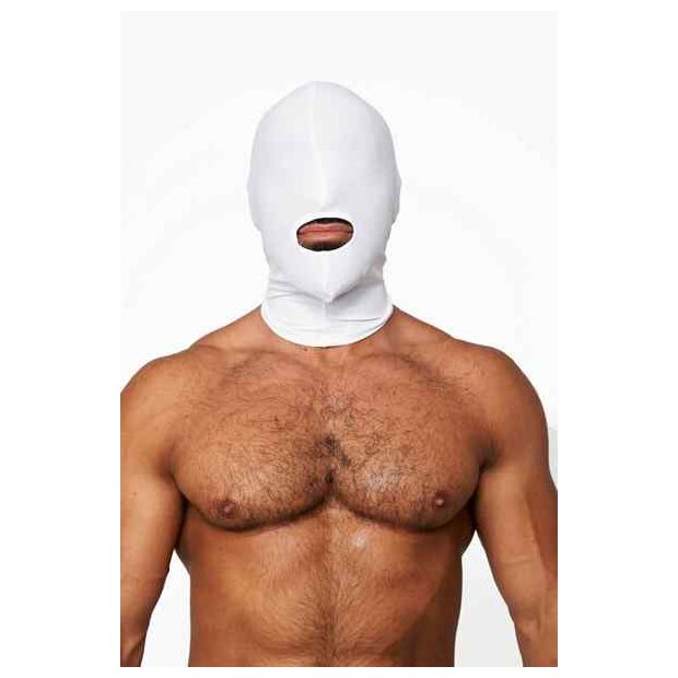 Mister B Lycra Hood Mouth Open Only White