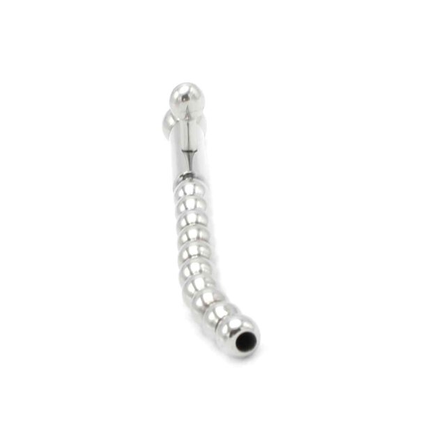 Hollow Penis Plug 2 Removable Nobs Curved