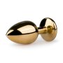 Metal Butt Plug No. 1 Gold/Clear 2,7 cm
