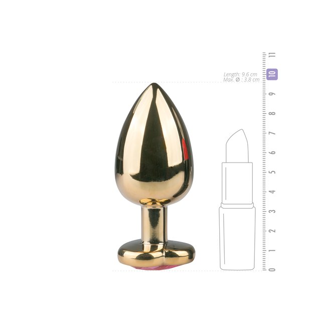 Metal Butt Plug No. 8 Gold/Pink
