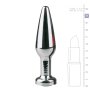 Metal Butt Plug No. 9 Silver/Clear