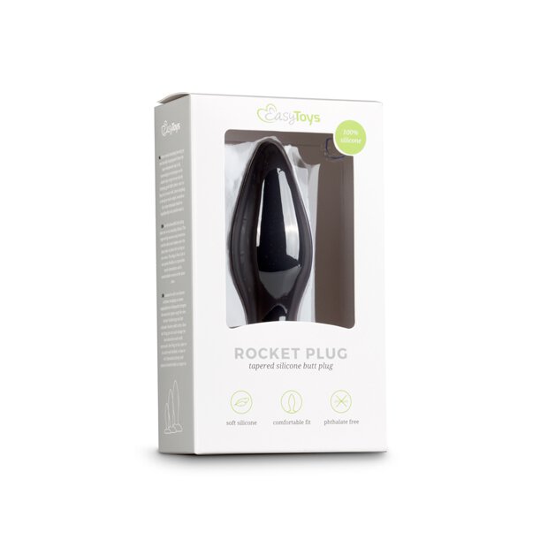Medium Black Silicone Buttplug