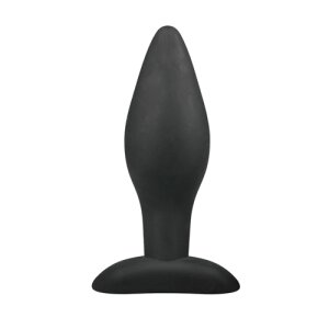 Medium Black Silicone Buttplug 2 cm