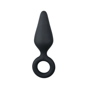 Black Buttplugs With Pull Ring Small 2,5 cm