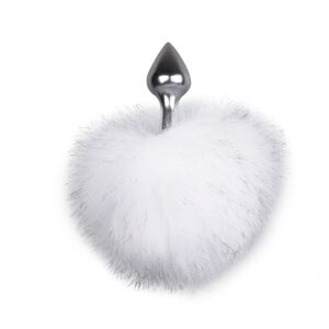 Bunny Tail Plug No. 1 Silver/White