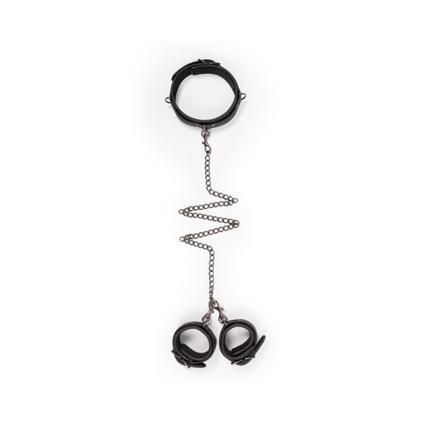 Leather Collar With Handcuffs