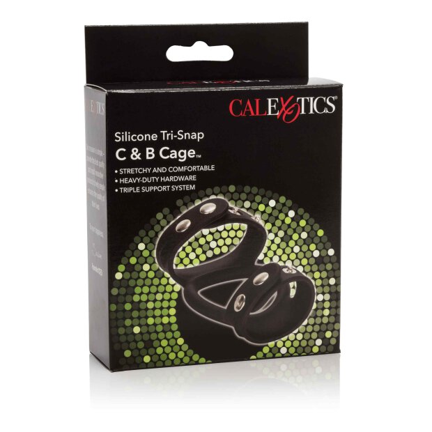 Silicone Tri-Snap C & B Cage Black