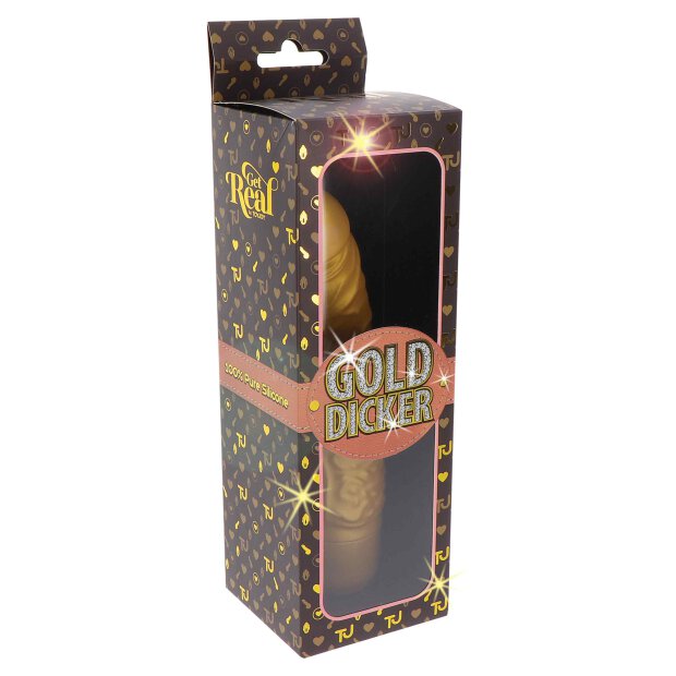 Gold Dicker Stim Vibrator  Gold