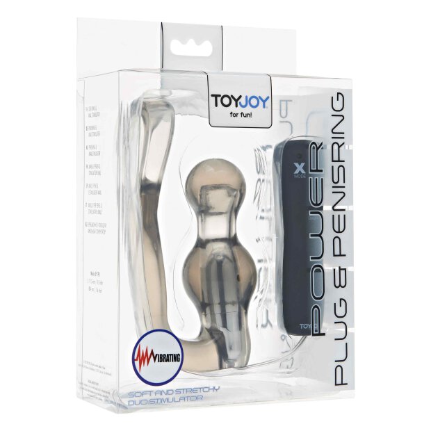 Power Plug & Penisring Vibr. Grey