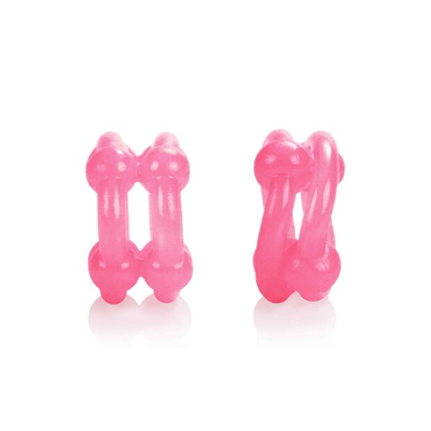 Island Rings Double Stacker Pink
