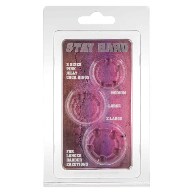 Stay Hard Three Rings Pink
