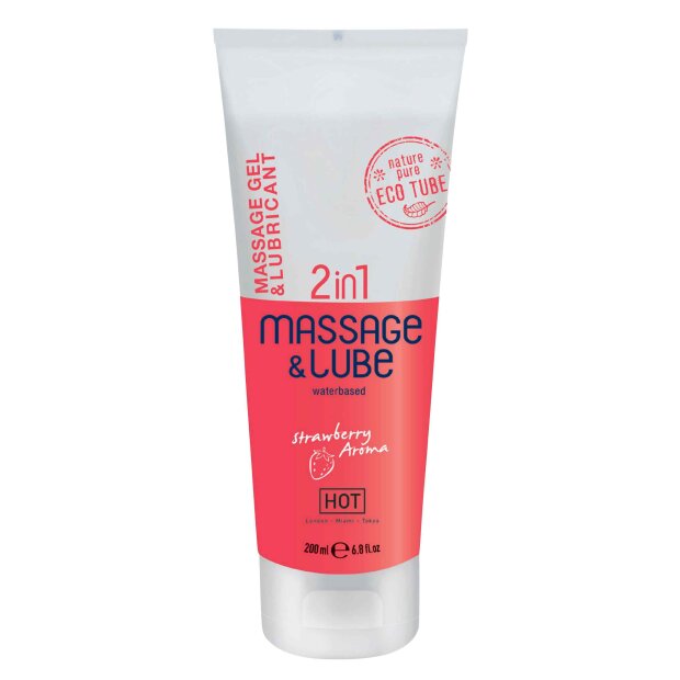 HOT Massage & Glide Gel 2in1 Strawberry 200 ml