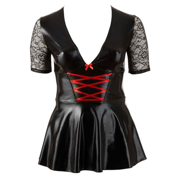 Kleid schwarz/rot XL - 4XL