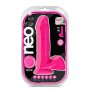 Neo Elite Silicone Dual Density Cock With Balls Neon Pink 20.5cm