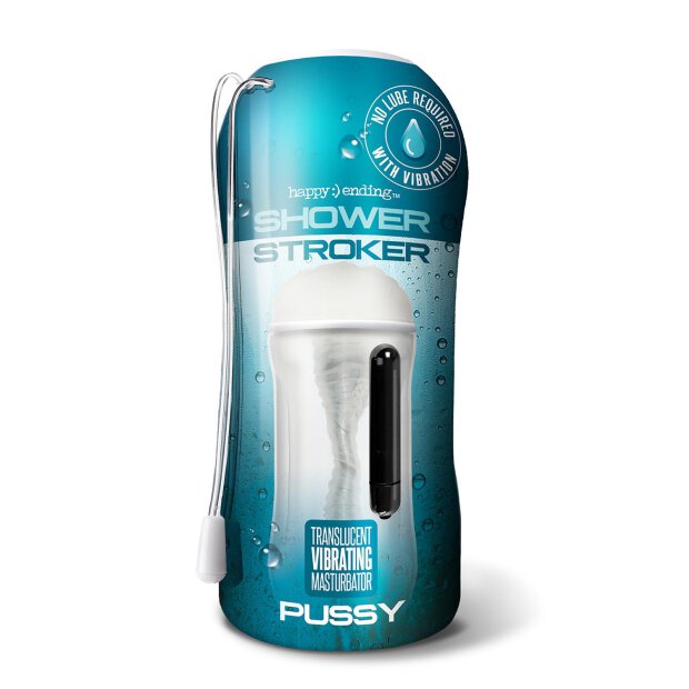 Happy Ending Vibrating Shower Stroker Self Lubricating Pussy