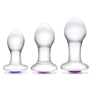 Glas Bling Bling Glass 3 pc Anal Training Kit