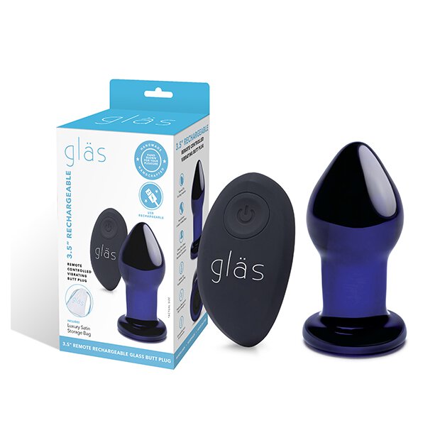 Glas Rechargeable Remote Controlled Vibrating Butt Plug