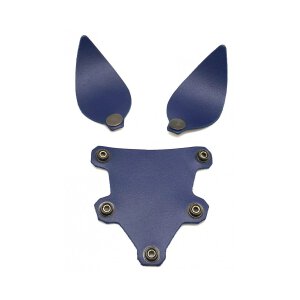 Puppy Set Blue Leather Ears And Tongue