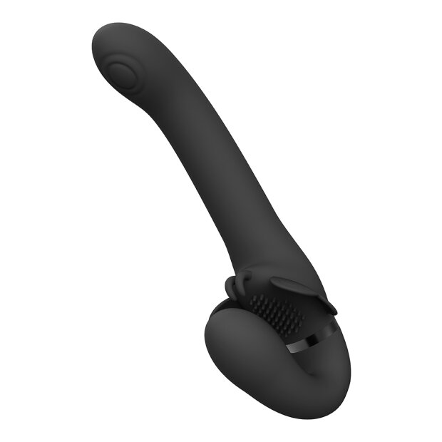 Satu - Pulse-Wave & Vibrating Strapless Strap-On - Black