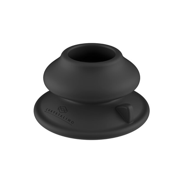 Pluggy - Glass Vibrator - With Suction Cup and Remote - Rechargeable - 10 Speed - Black