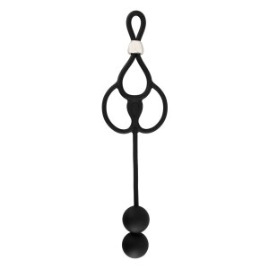 REBEL Triple Ball & Cock Ring with Anal Beads