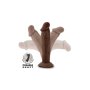 Dr. Skin Plus 6 Inch Posable Dildo Chocolate - 16,5 cm
