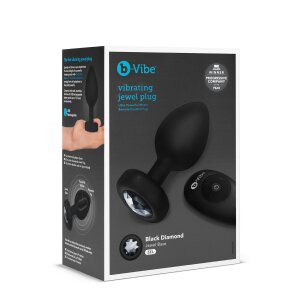 B-Vibe Vibrating Jewel Plug XXL Black - 5 cm