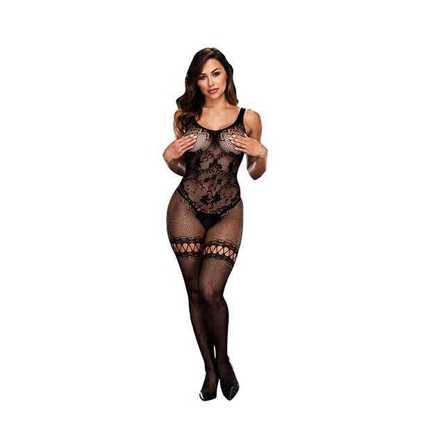 Baci Crotchless Bodystocking One Size - Queen Size