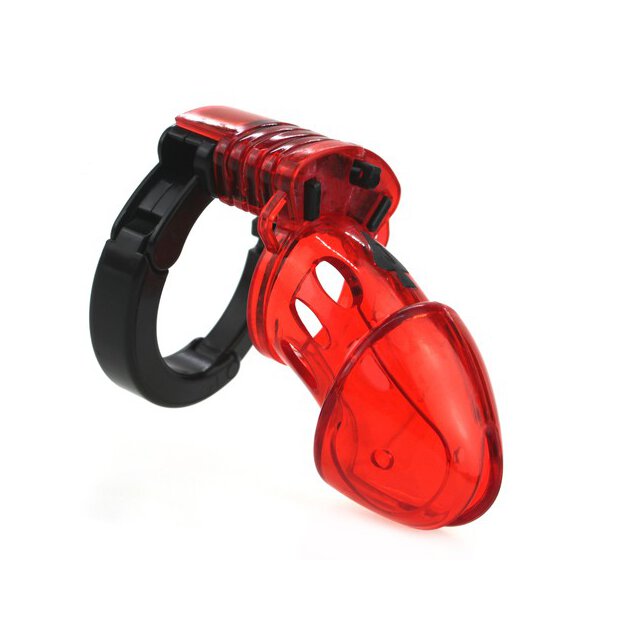 Adjustable Male Cock Cuff Chastity Device - Red