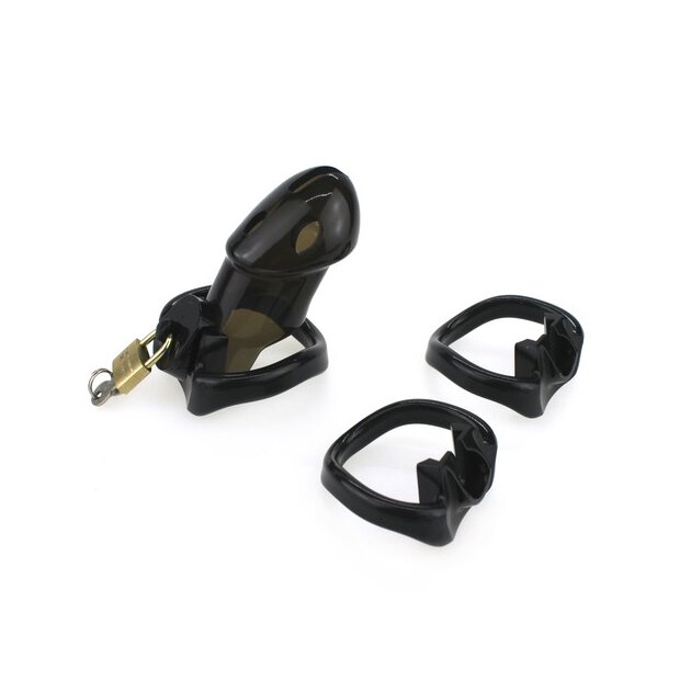 Rikers Locking Chastity Device - Black