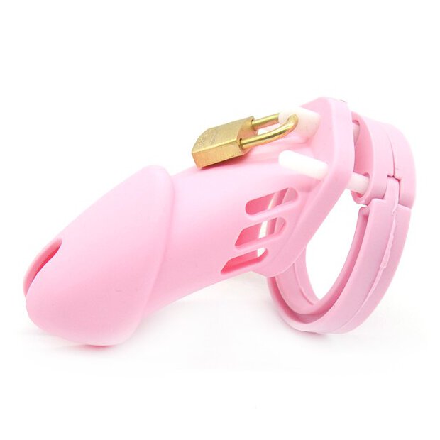 CB-6000 Silicone Male Chastity Cage Pink