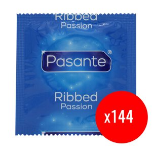 Pasante Kondome Ribbed x144 Großpackung