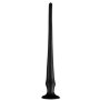 Long Tail PVC Butt Plug With Scale Black L 50 x 5,0cm