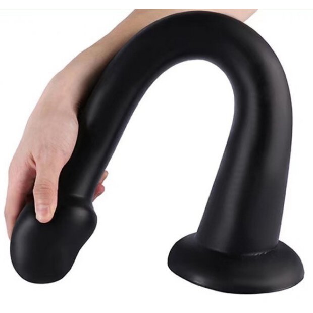 Long Dildo Whale S 38 x 3.8cm - 3.5cm tip Black